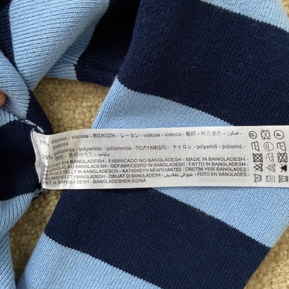Zara blue striped cropped sweater - Picture 4 of 5